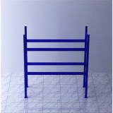 栈板式货架主架2880×1000×3500mm(两层,1.5T/层,蓝色)