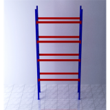 栈板式货架主架2680×1000×7000mm(四层,2.5T/层,橘红色)