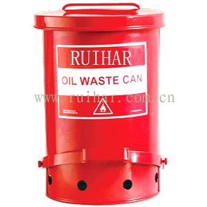 易燃化学品废弃物防火垃圾桶 红颜色（10加仑/37.9升）