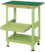 スーパーワゴン(固定タイプ・天板・スライド棚付)/KMN-150TS/KN-200TS